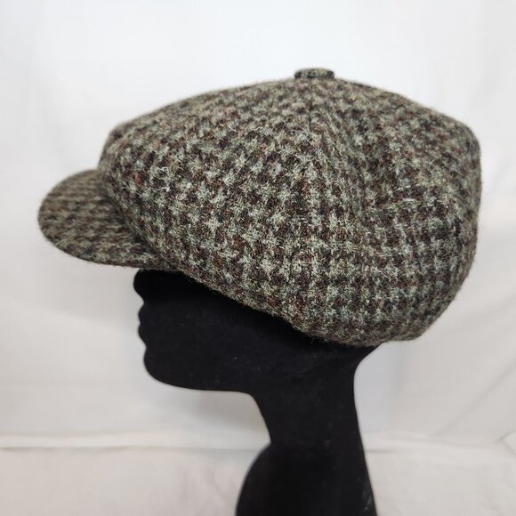 Vintage Hats Of Ireland Castlebar Pure Wool Donegal Tweed Hat Newsboy Medium - Picture 1 of 7